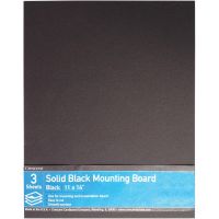 Crescent Solid Black 14X11 Mounting Board