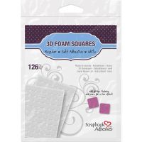 Scrapbook Adhesives/3L - 3D .5 x .5 White Foam Squares  ^