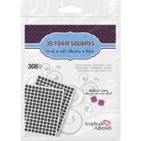 Scrapbook Adhesives 3D Foam Squares - Black .25x.25  ^