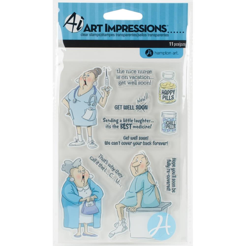 Art Impressions Get Well Stamp Set