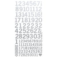 Kaisercraft - Metallic Silver Number Sticker Sheet