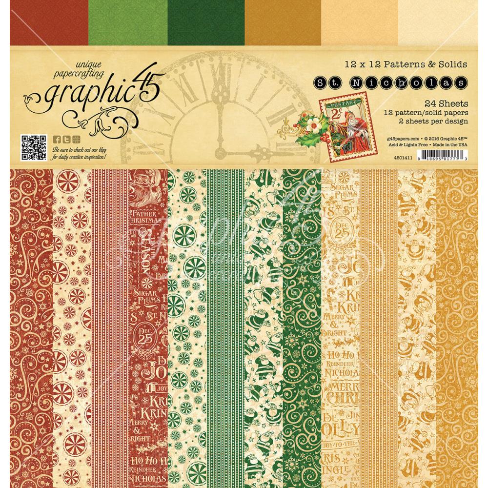 Graphic 45 Flower Market Double-Sided Cardstock 12X12-August