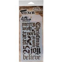 Tim Holtz Stampers Anonymous - Holiday Script Stencil