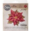 Tim Holtz Alterations - BigZ/Texture Fades Layered Tattered Poinsettia  -
