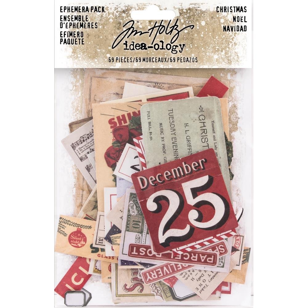 Tim Holtz Ideaology Christmas Ephemera Pack