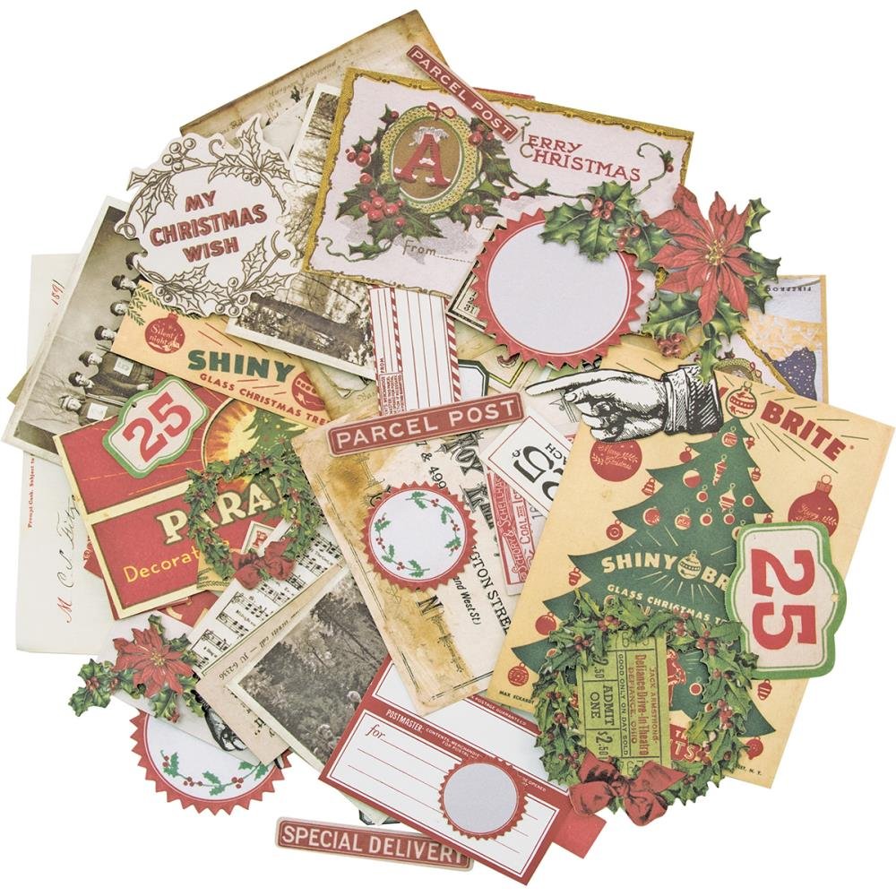 Tim Holtz Ideaology Christmas Ephemera Pack