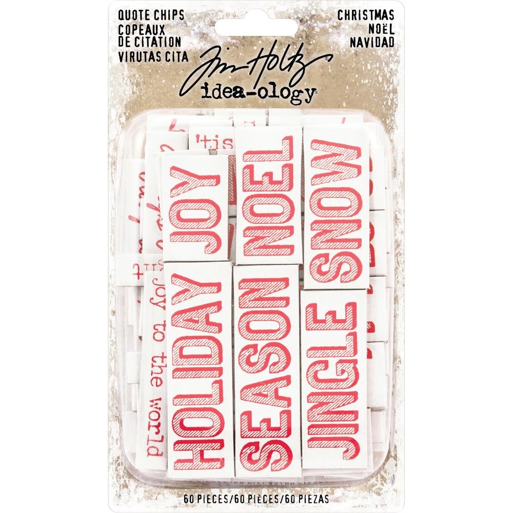 Tim Holtz Ideaology Christmas Quote Chips