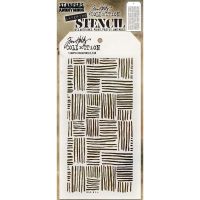 Tim Holtz Stampers Anonymous - Thatched Stencil  -