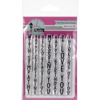 Pink & Main - Vertical Greetings Stamp Set