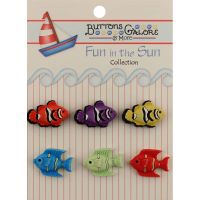 Buttons Galore & More - Fun In The Sun Exotic Fish Buttons  -