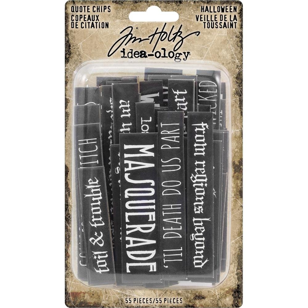 Tim Holtz Ideaology Halloween Quote Chips