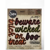 Tim Holtz Alterations - Shadow Script Halloween  -