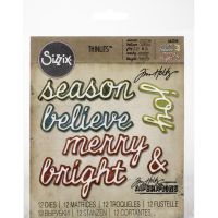 Tim Holtz Alterations - Shadow Script Christmas dies