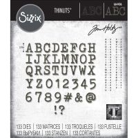 Tim Holtz Sizzix - Alphanumeric Tiny Type Upper Dies  -