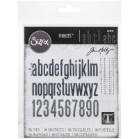 Tim Holtz Sizzix - Alphanumeric Classic Lower Dies  -