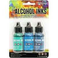 Tim Holtz Ranger - Alcohol Inks - Teal/Blue Spectrum  -