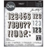 Tim Holtz Sizzix - Alphanumeric Shadow Numbers  -