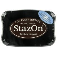 Tsukineko StazOn Permenent Solvent Ink - Timber Brown  -