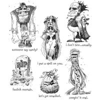 Tim Holtz Stampers Anonymous - Monster Reunion Stamp Set