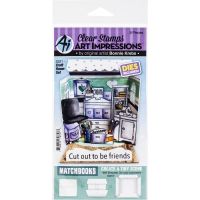 Art Impressions - Matchbooks Craft Room Stamp & Die Set  -