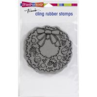 Stampendous - Pinecone Wreath Stamp