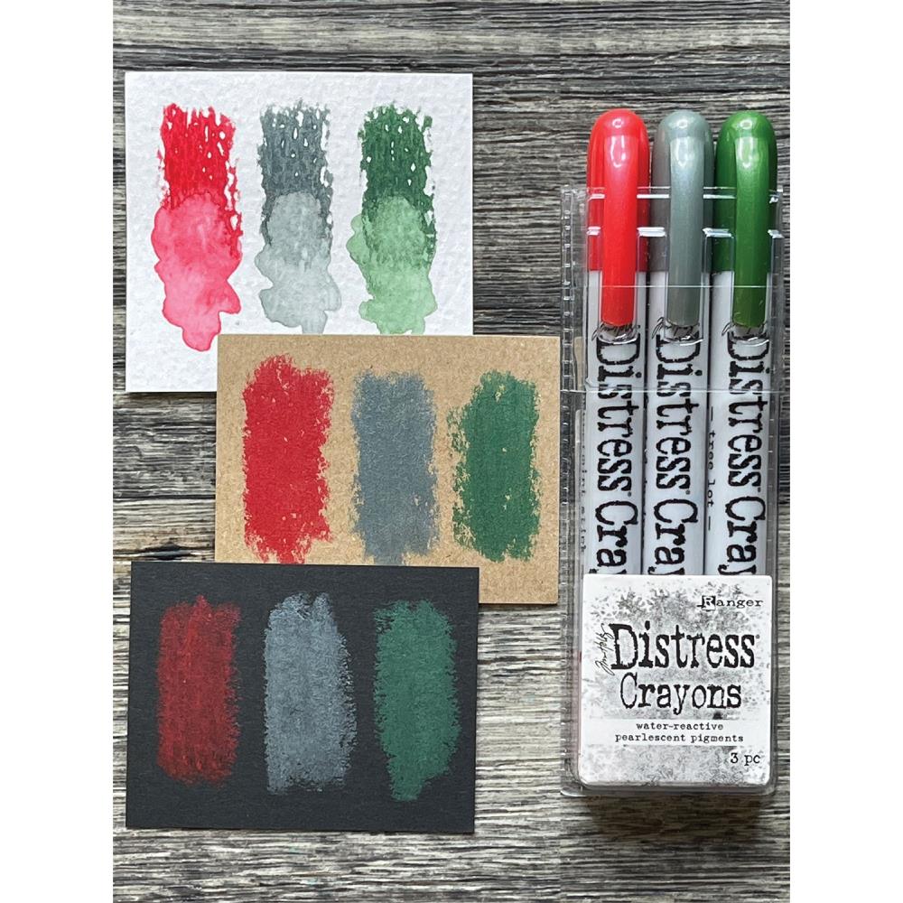 Tim Holtz Distress Pearlescent Crayons: Holiday Set 1 - TSCK78258