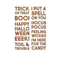 Tim Holtz Sixxiz - Bold Text Halloween Dies