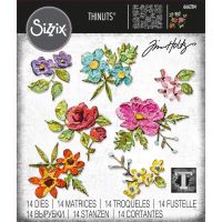 Tim Holtz Sizzix - Brushstroke Flowers, Mini Dies