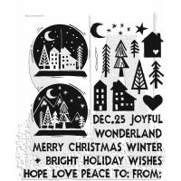 Tim Holtz Stampers Anonymous - Festive Print Stamp Set