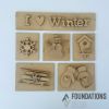 Foundations Decor - I Love Winter Shadow Box Kit