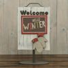 Foundations Decor Welcome Sign - January Mittens  -