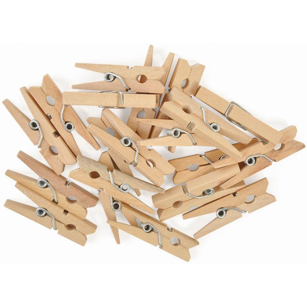 KaiserCraft - Tiny Wooden Peg Clothespins