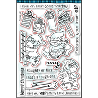 Dare 2B Artzy - Naughty or Nice Stamp Set AND Die Set