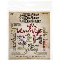 Tim Holtz - Alterations - Holiday Words: Script  -