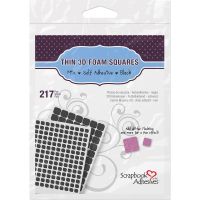 Scrapbook Adhesives - Black Thin 3D Adhesive Foam Squares  ^