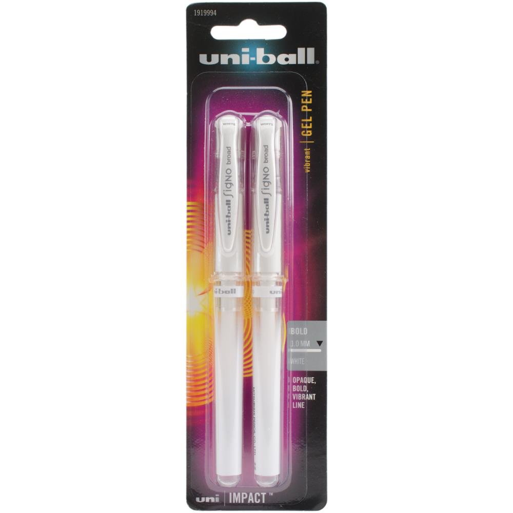 Uni-Ball Signo Gel Impact Pen White Broad 1.0 mm