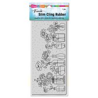 Stampendous - Slim Wildflower Jars Stamp  -