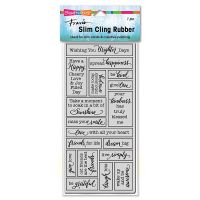 Stampendous - Slim Boxed Words Stamp  -