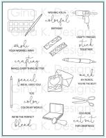 Gina K Designs - Crafty Notes Stamp Set  -