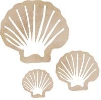 KaiserCraft Wooden Flourishes - Clam Shell