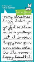 Lawn Fawn - Winter Scripty Sentiments Stamp Set