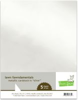 Lawn Fawn - Lawn Fawndamentals - Silver Metallic Cardstock  -