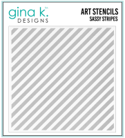 Gina K Designs - Sassy Stripes Stencil  -