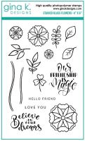 Gina K Design - Stained Glass Flowers Stamp Set