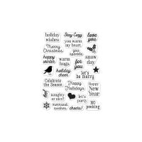 Hero Arts - Hero Greetings Christmas Message 3X4 Stamp Set  -