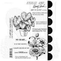 Studio 490 Wendy Vecchi - Art In A Pot Stamps and Stencil  -
