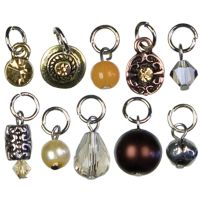 Cousin Jewelry Basics - Brown Glass and Metal Bead Cluster 10 pc  -