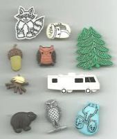 Buttons Galore & More - Travel Buttons 10 pc  -