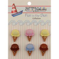 Buttons Galore & More - Fun In The Sun Ice Cream Cones  -