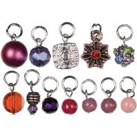 Cousin Jewelry Basics - Purple Glass and Metal Bead Cluster 12pc  -
